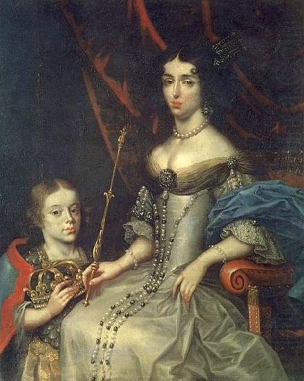 Daniel Schultz the Younger Portrait of Maria Kazimiera with her son Jakub Ludwik china oil painting image